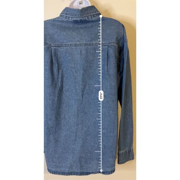 Women’s Fall Scarecrow Festive Button Down MEDIUM - Picture 5 of 8